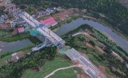 川内首座高速公路双向8车道连续现浇刚构桥左幅合龙
