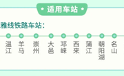 成雅铁路试点公交化票制！无需购票，刷证即走