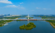 国内首创卷轴型独塔独柱空间扭索面斜拉桥——滹沱河特大桥建成通车