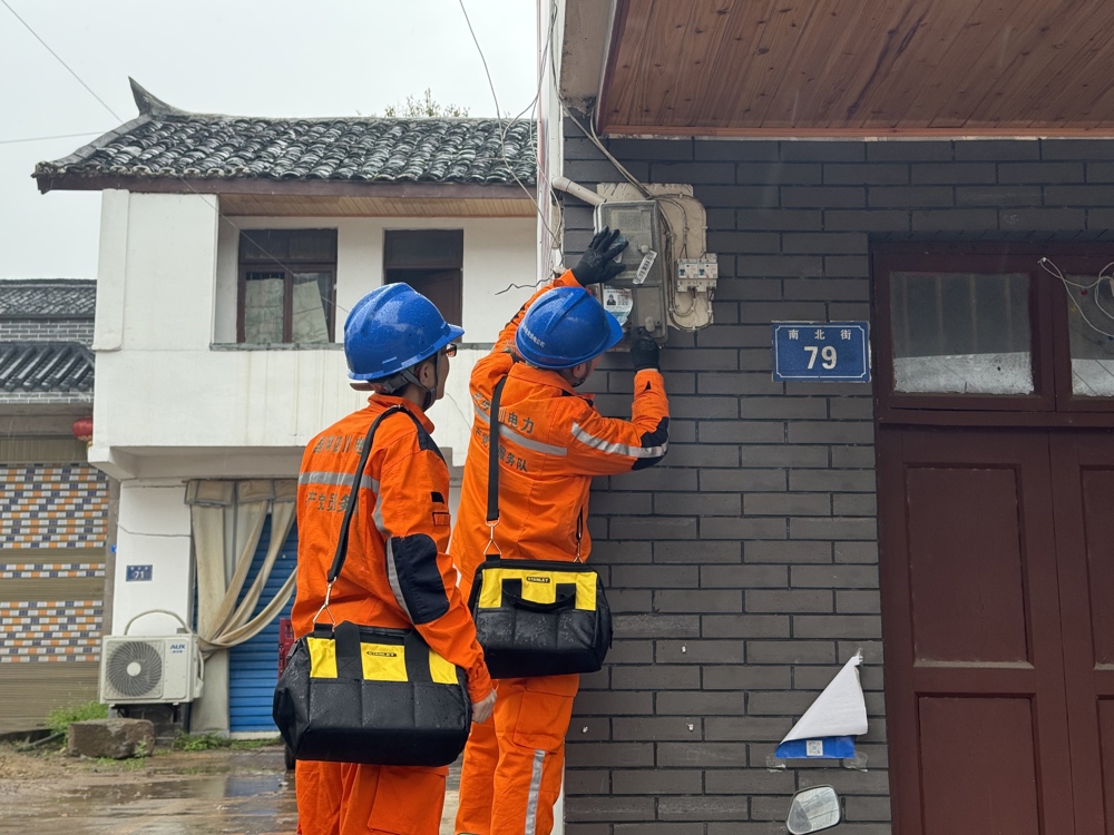 电力工人检查线路