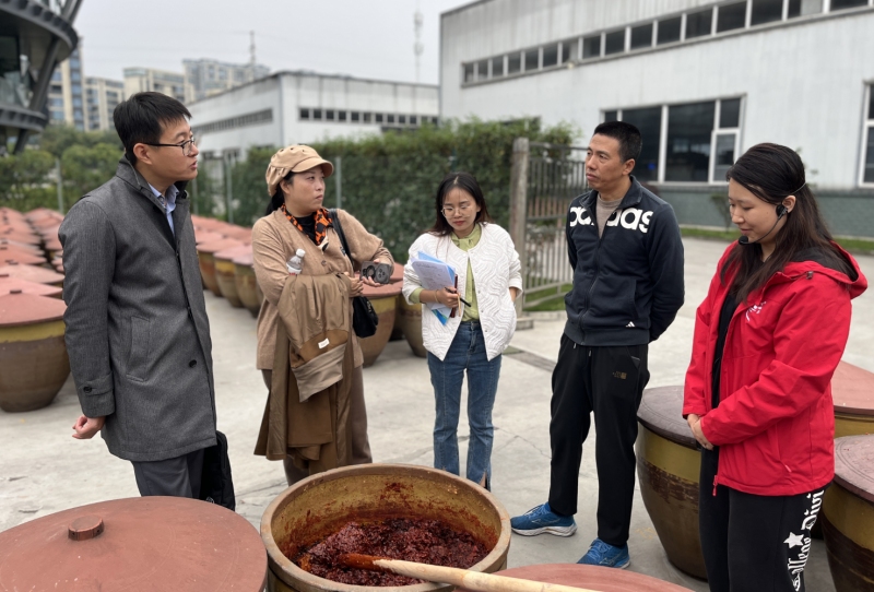 图为东坡区邀请高级专家走进工厂车间，为企业发展提建议。