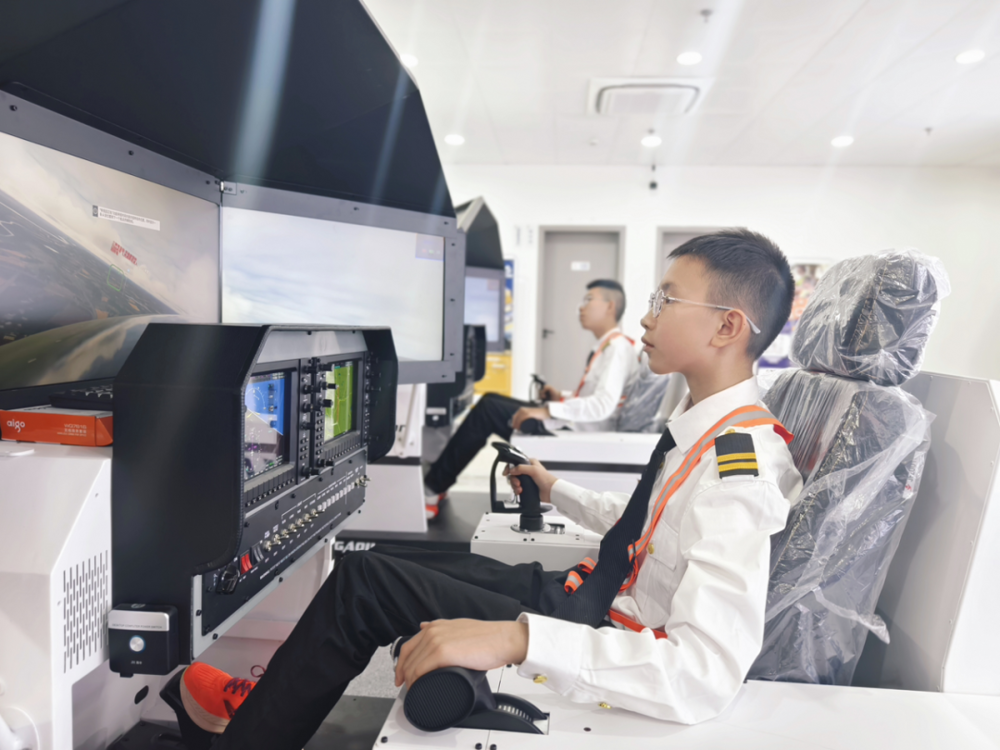 游客正在体验飞行器模拟项目（资料图）