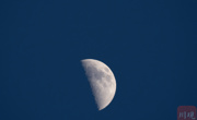 明月“半遮面”！今年最大上弦月点亮夜空