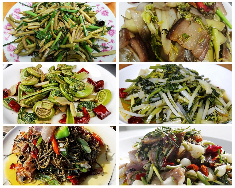 各种野菜菜品
