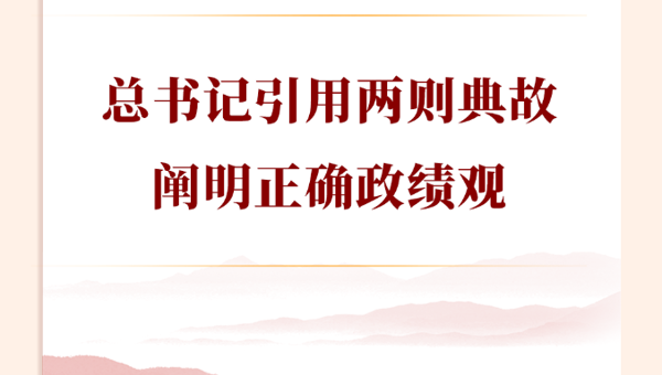 学习手记丨总书记引用两则典故阐明正确政绩观