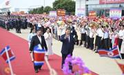 习近平出席金正恩举行的欢送仪式