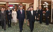 习近平夫妇出席金正恩夫妇举行的小范围午宴