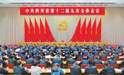中共四川省委十二届九次全会举行
