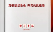 学习手记丨筑强基层堡垒 夯实执政根基
