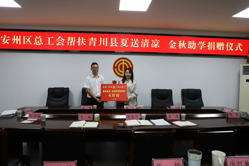 捐赠专项帮扶资金活动现场